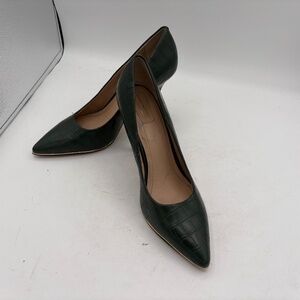 Marc New York Andrew Marc Pumps Peggy Green Gold Trim Stiletto Classic Pump 10